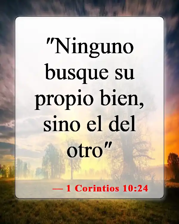 Versículos de la Biblia sobre servir a los demás (1 Corintios 10:24)