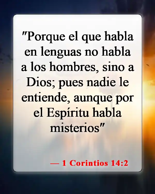 Versículos de la Biblia sobre el Espíritu Santo (1 Corintios 14:2)