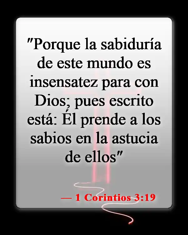 Versículos de la Biblia sobre la religión falsa (1 Corintios 3:19)