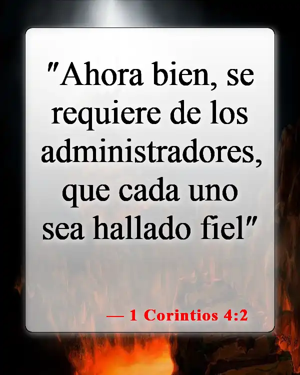 Versículos bíblicos sobre el liderazgo en la iglesia (1 Corintios 4:2)