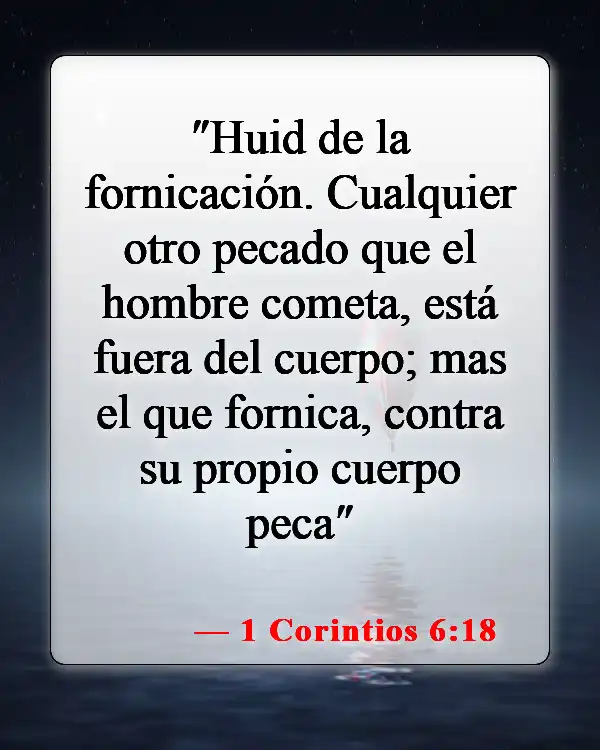 Versículos de la Biblia sobre caer en la tentación (1 Corintios 6:18)