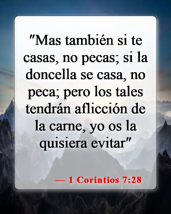 Versículos bíblicos sobre problemas matrimoniales (1 Corintios 7:28)