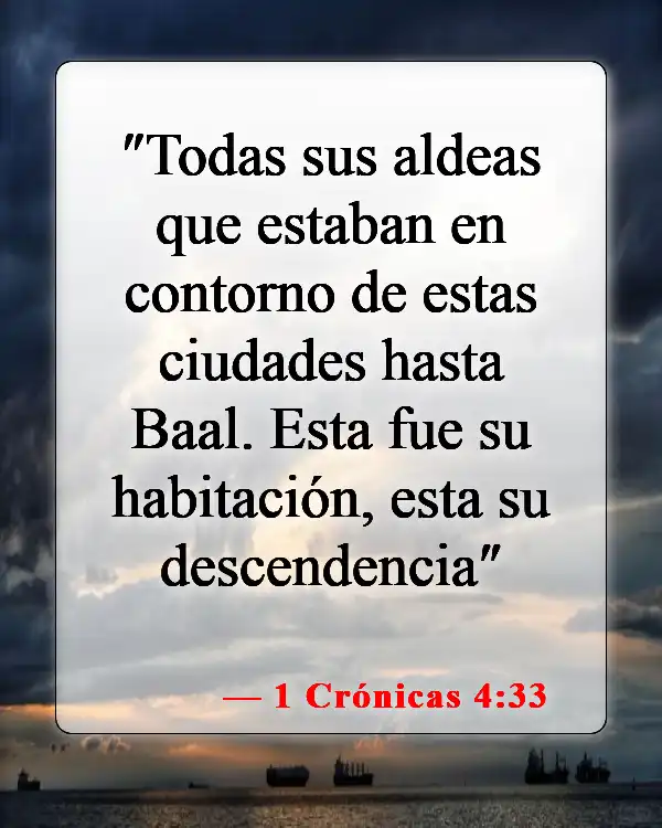 Versículos de la Biblia sobre Baal (1 Crónicas 4:33)