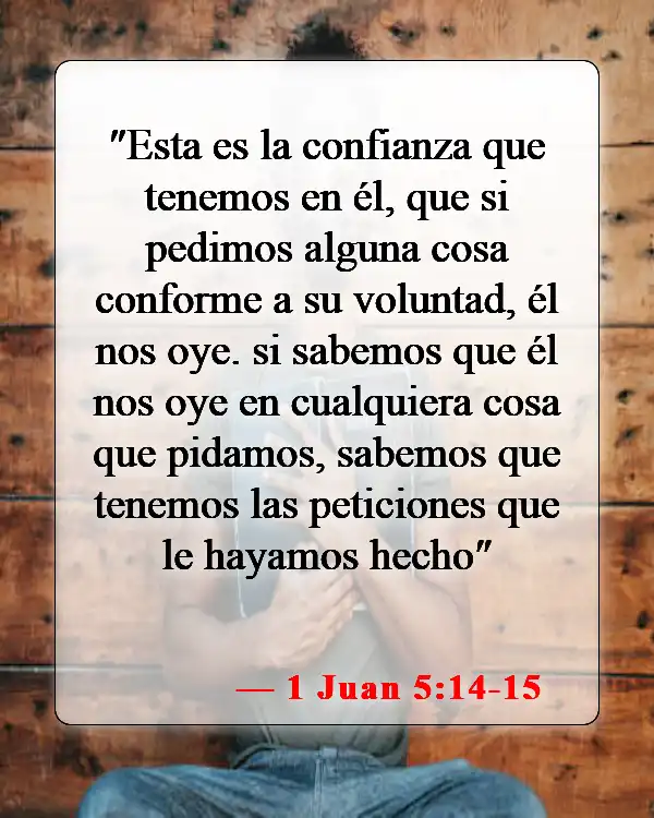 Versículos bíblicos sobre conocer la voluntad de Dios (1 Juan 5:14-15)