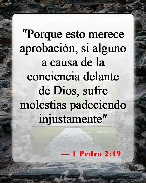 Versículos bíblicos sobre la aflicción (1 Pedro 2:19)