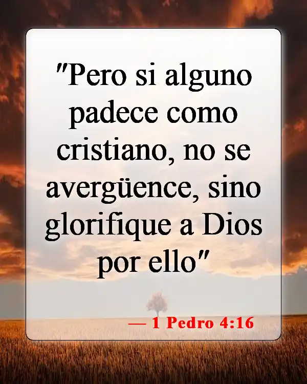 Versículos de la Biblia sobre llevar la cruz (1 Pedro 4:16)