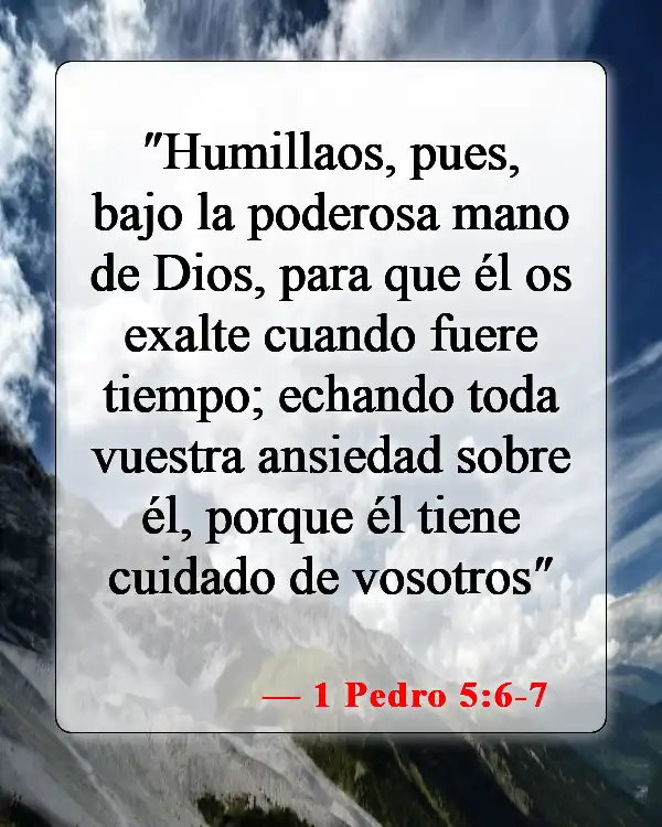 Versículos de la Biblia sobre cómo esperar en Dios (1 Pedro 5:6-7)