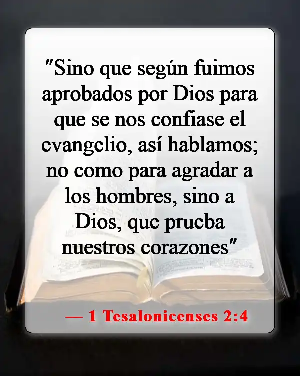 Versículos bíblicos sobre el liderazgo en la iglesia (1 Tesalonicenses 2:4)