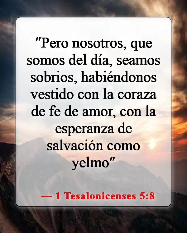 Versículos de la Biblia sobre fe, amor, gracia (1 Tesalonicenses 5:8)