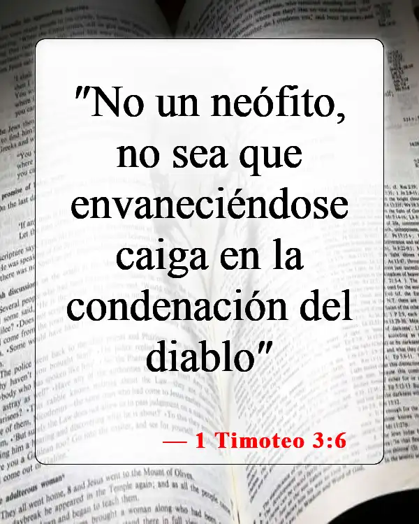 Versículos bíblicos sobre las calificaciones de un anciano (1 Timoteo 3:6)