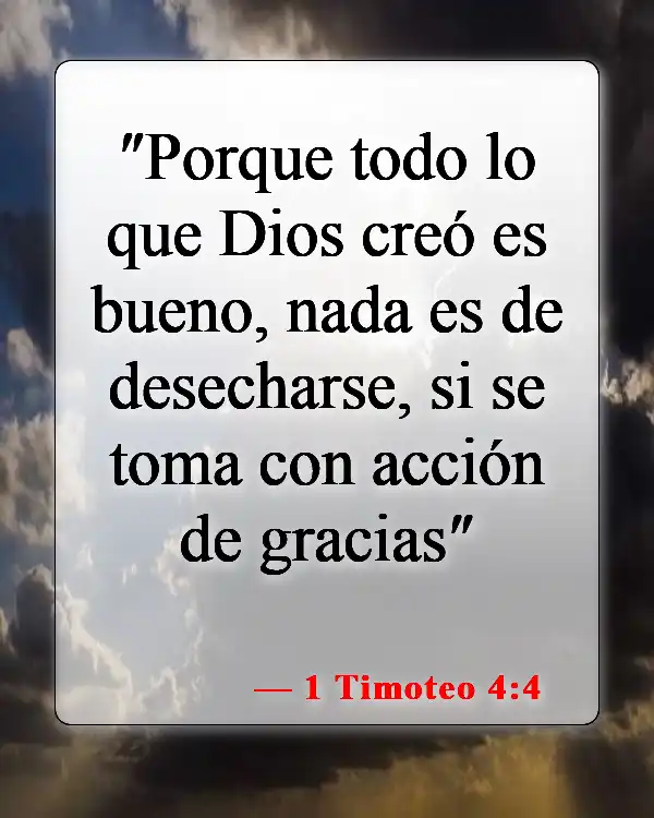 Versículos de la Biblia sobre comer pollo (1 Timoteo 4:4)