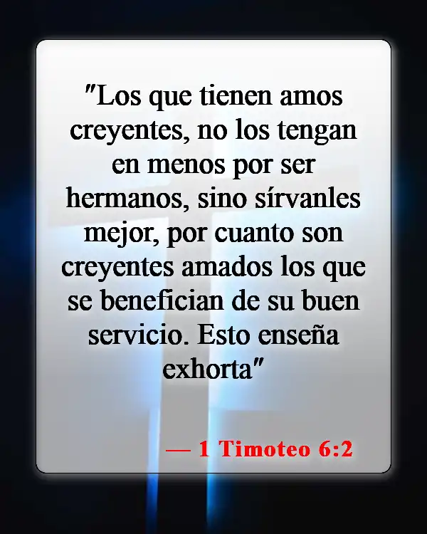 Versículos bíblicos sobre el orden en la iglesia (1 Timoteo 6:2)