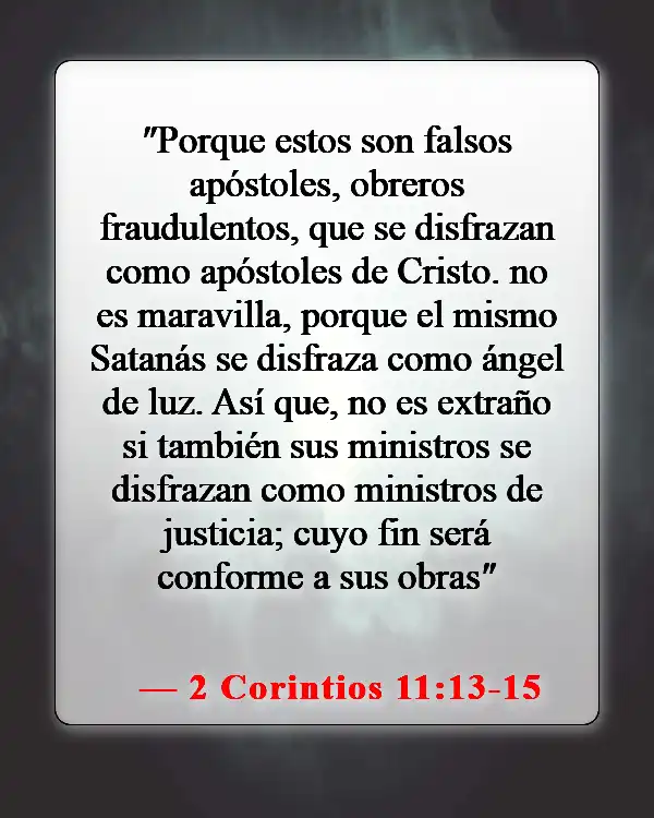 Versículos de la Biblia sobre dejar una iglesia (2 Corintios 11:13-15)