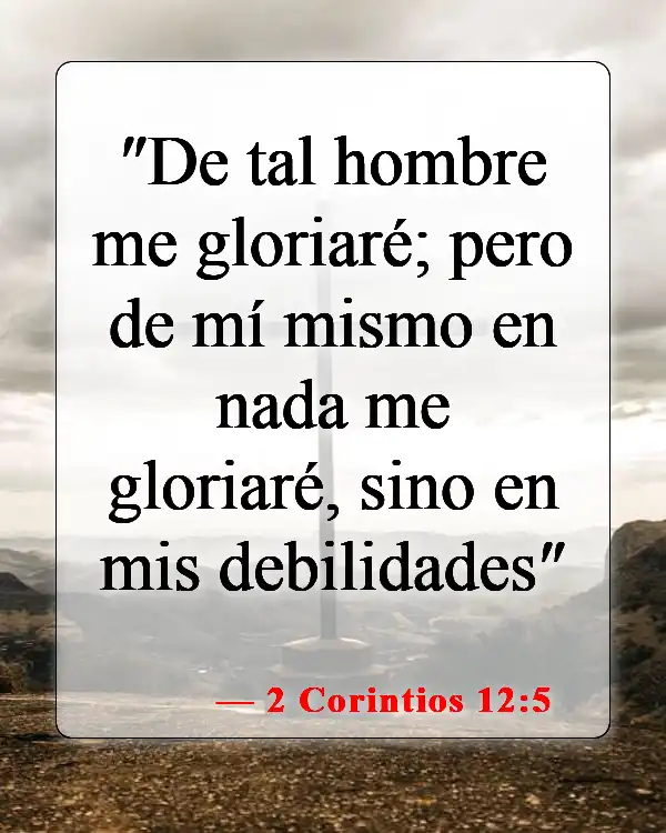 Versículos de la Biblia sobre la jactancia (2 Corintios 12:5)