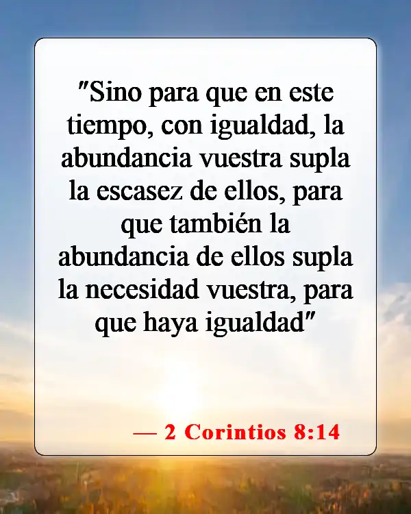 Versículos de la Biblia sobre el equilibrio en la vida (2 Corintios 8:14)