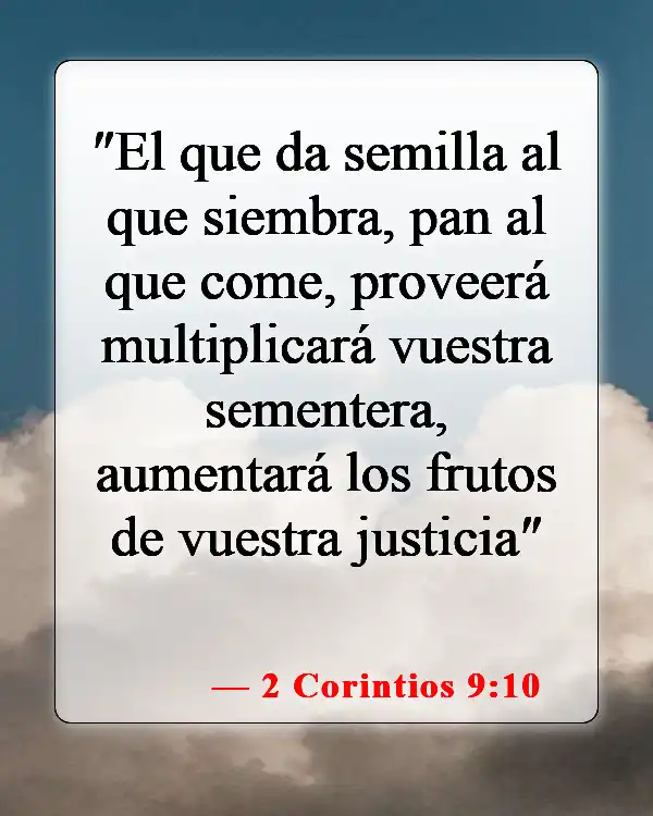 Versículos de la Biblia sobre bendecir los alimentos (2 Corintios 9:10)