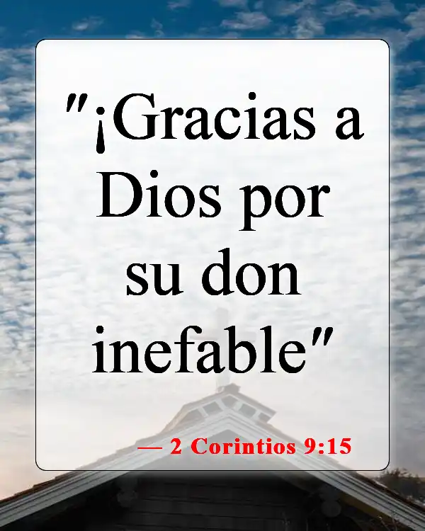 Versículos de la Biblia sobre los dones de Dios (2 Corintios 9:15)