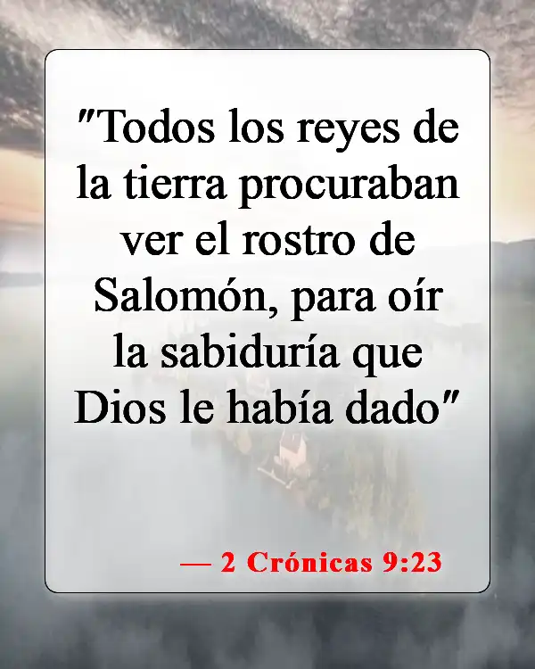 Versículos de la Biblia sobre el rey Salomón (2 Crónicas 9:23)
