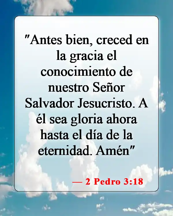 Versículos bíblicos sobre la falta de conocimiento (2 Pedro 3:18)