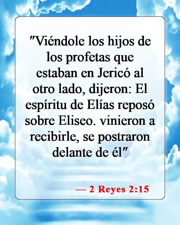 Versículos de la Biblia sobre cubrirse la cabeza (2 Reyes 2:15)