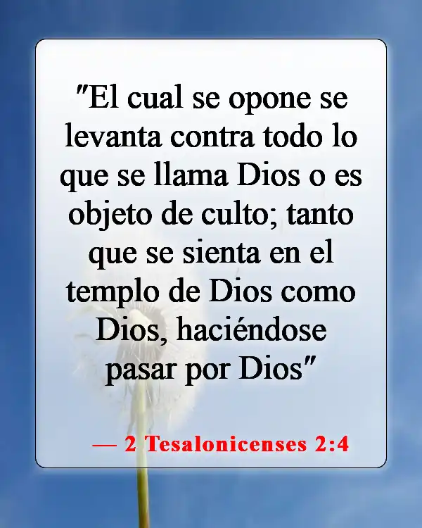 Versículos bíblicos sobre el anticristo (2 Tesalonicenses 2:4)
