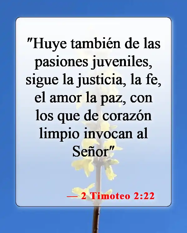 Versículos de la Biblia sobre seguir tu corazón (2 Timoteo 2:22)