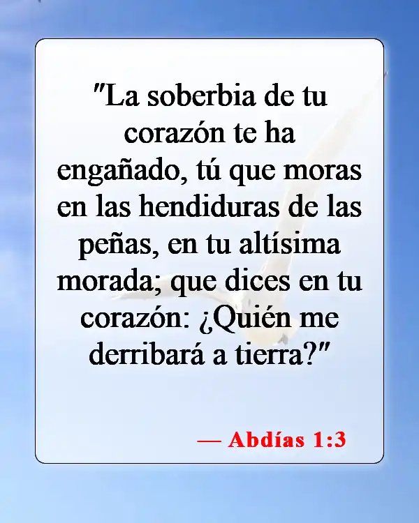 Versículos de la Biblia sobre la jactancia (Abdías 1:3)