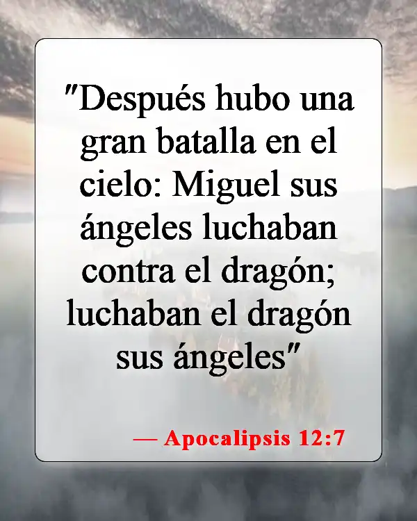 Versículos de la Biblia sobre ángeles (Apocalipsis 12:7)