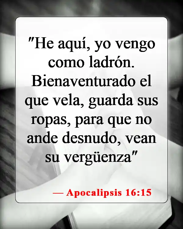 Versículos de la Biblia sobre el fin del mundo (Apocalipsis 16:15)