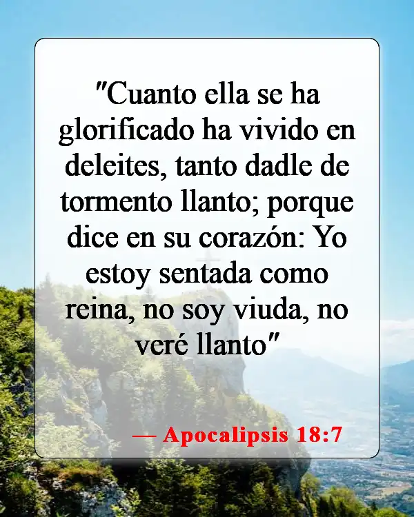 Versículos de la Biblia sobre la jactancia (Apocalipsis 18:7)