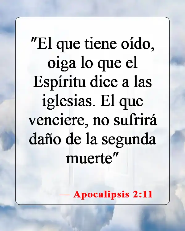 Versículos de la Biblia sobre la separación eterna (Apocalipsis 2:11)