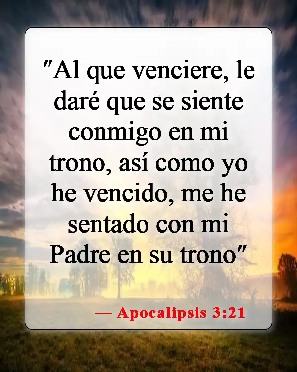 Versículos de la Biblia sobre la victoria en Cristo (Apocalipsis 3:21)