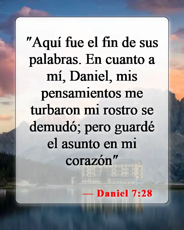 Versículos de la Biblia sobre sueños y visiones (Daniel 7:28)