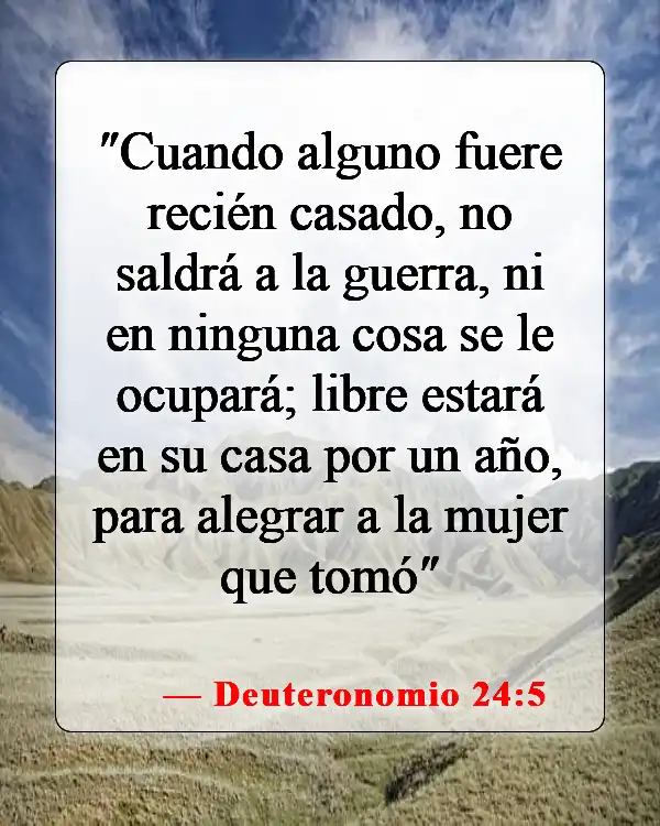 Versículos de la Biblia sobre dejar a los padres (Deuteronomio 24:5)