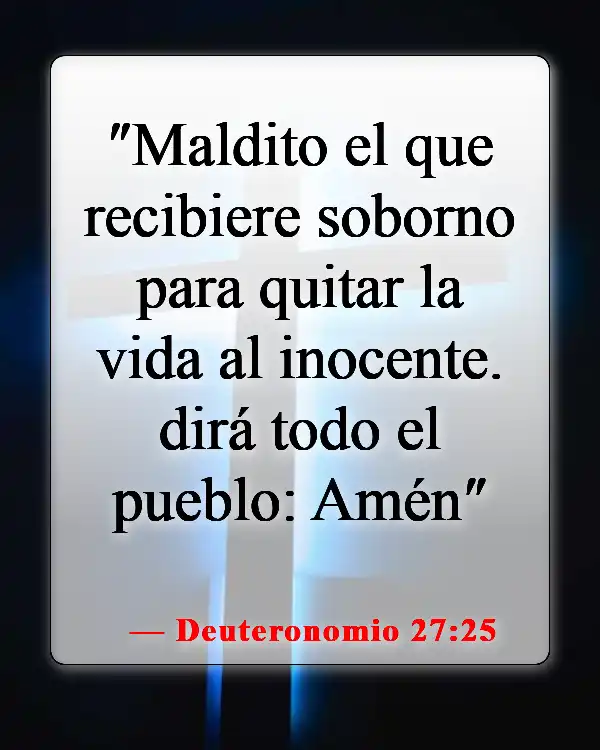 Versículos bíblicos sobre el aborto (Deuteronomio 27:25)