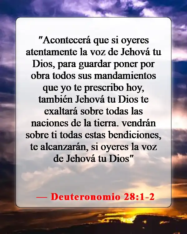 Versículos de la Biblia sobre los Diez Mandamientos (Deuteronomio 28:1-2)