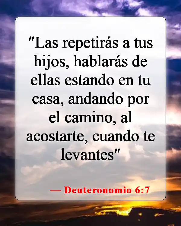 Versículos bíblicos sobre la disciplina de los hijos (Deuteronomio 6:7)