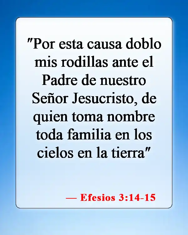 Versículos bíblicos sobre la oración en el hogar (Efesios 3:14-15)