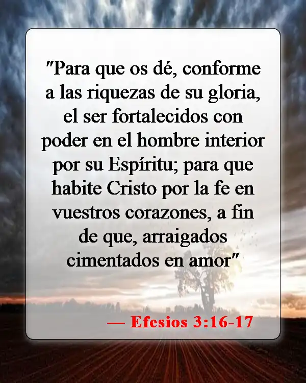 Versículos bíblicos sobre la fe (Efesios 3:16-17)