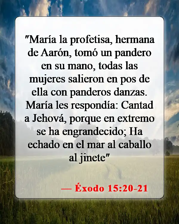 Versículos de la Biblia sobre mujeres cristianas (Éxodo 15:20-21)