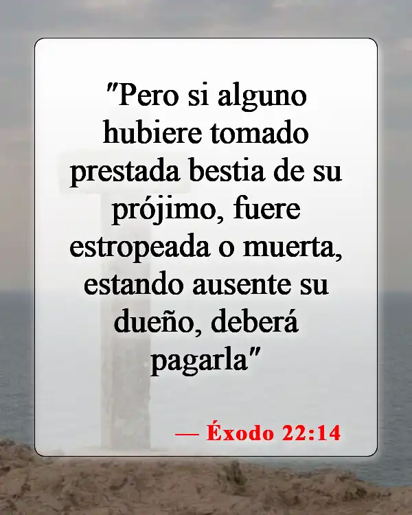 Versículos de la Biblia sobre pedir dinero prestado (Éxodo 22:14)
