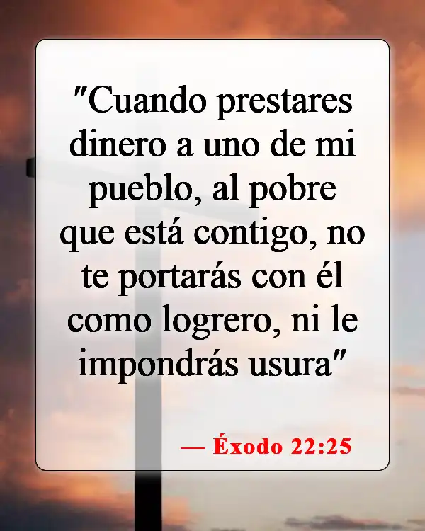 Versículos de la Biblia sobre servir a los pobres (Éxodo 22:25)