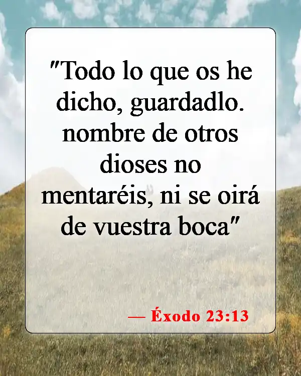 Versículos de la Biblia sobre falsos dioses (Éxodo 23:13)