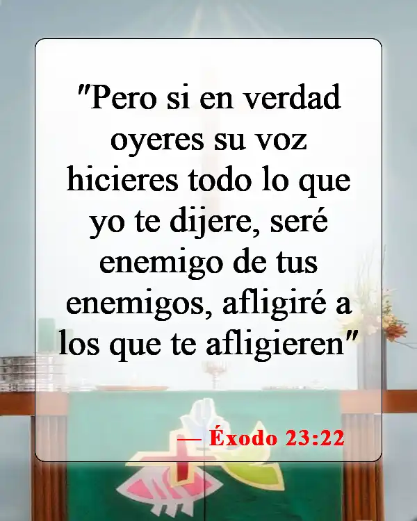 Versículos de la Biblia sobre obedecer a la autoridad (Éxodo 23:22)