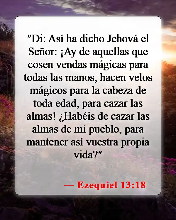 Versículos de la Biblia sobre maldecir a los muertos (Ezequiel 13:18)