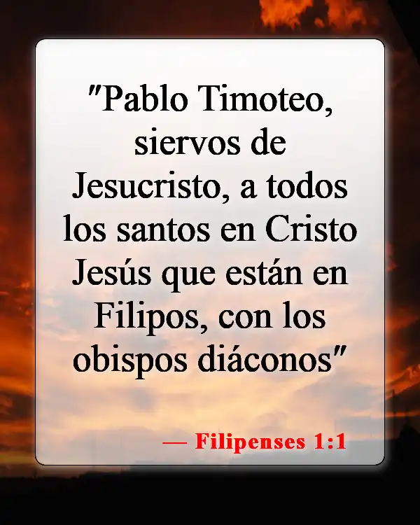 Versículos bíblicos sobre el liderazgo en la iglesia (Filipenses 1:1)