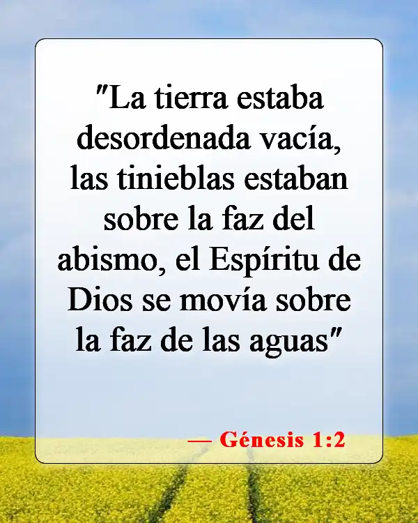 Versículos de la Biblia sobre la creación del mundo en 7 días (Génesis 1:2)