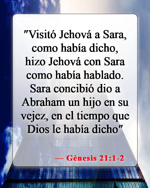 Versículos bíblicos sobre mujeres estériles (Génesis 21:1-2)