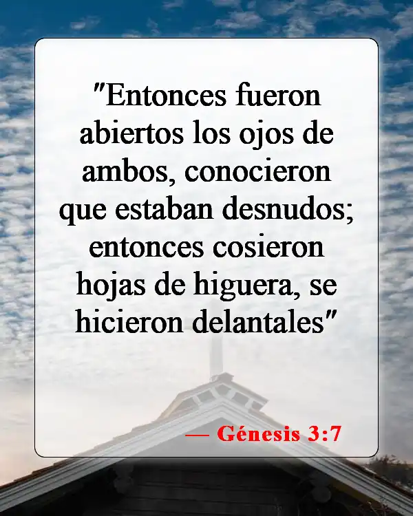 Versículos bíblicos sobre la creación y la caída (Génesis 3:7)