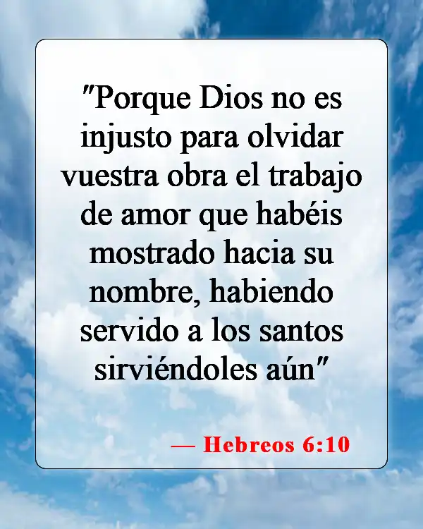 Versículos bíblicos sobre actos de bondad (Hebreos 6:10)